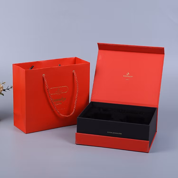 Customize Hard Cardboard Magnetic Close Book Shape Gift Box and Book Shape Paper Box for Scarves