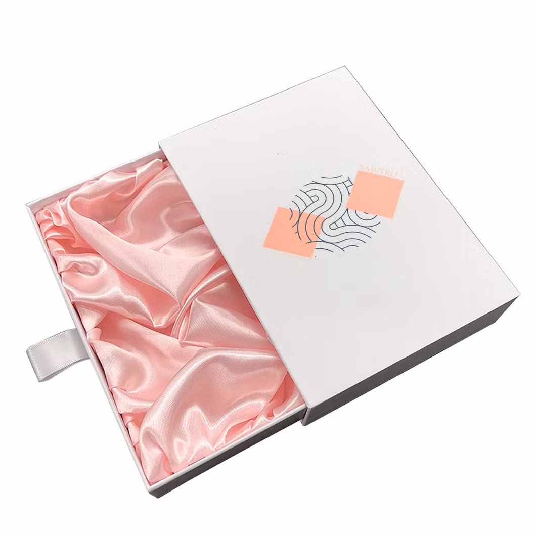 Factory Logo Printed Sliding out Drawer Box Fancy Necklace Bracelet Ring Gift Box for Jewelry Accessory Storage Box