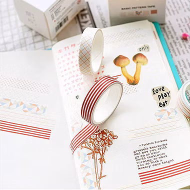 Single Sided Waterproof Vintage Washi Paper Tape in Bulk