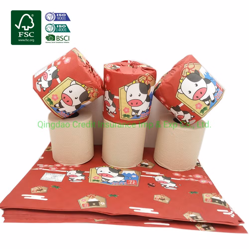 Eco Friendly Paper Wraps Virgin Bamboo Pulp Toilet Roll Paper High-Quality