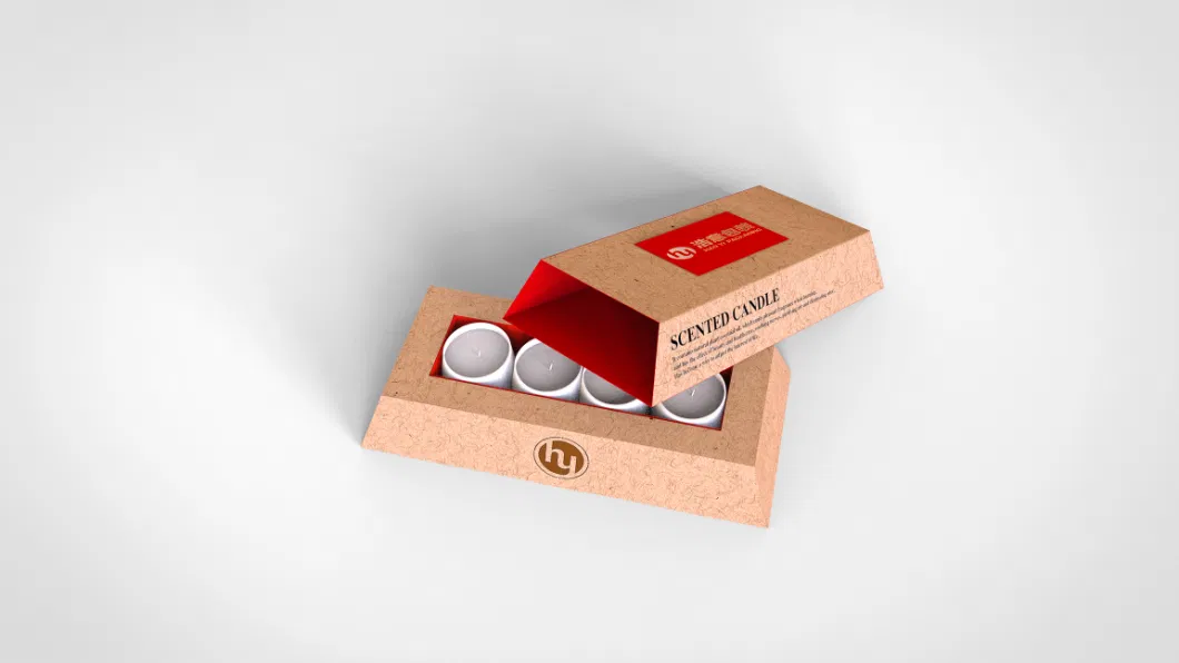 Wholesale Custom Recycle Kraft Paper Cardboard Scented Candle Gift Box Packaging with You Logo
