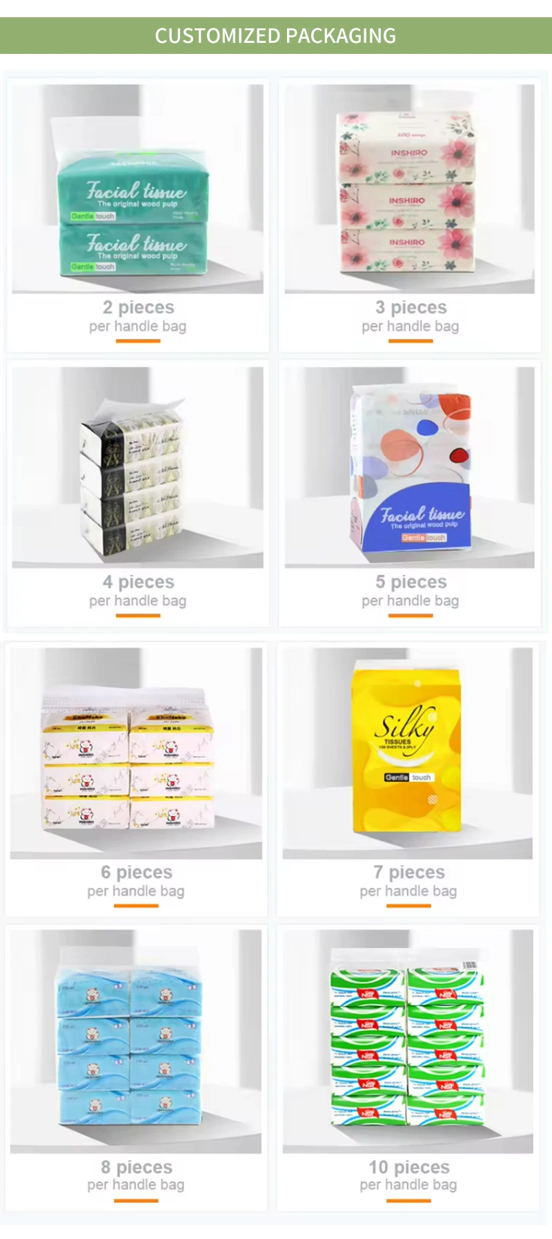 Facial Tissue Paper for Home Wholesale Customized Cheap