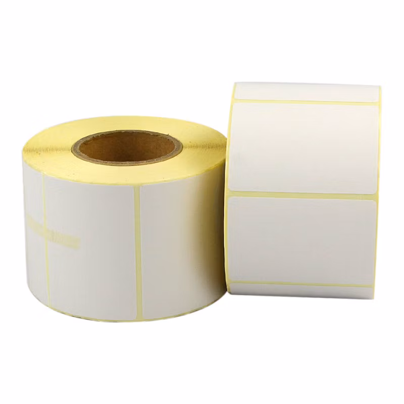 Waterproof Blank Self-Adhesive Barcode Packaging Label Manufacturer Custom Transfer Direct Shipping Thermal Labels Stickers Rolls