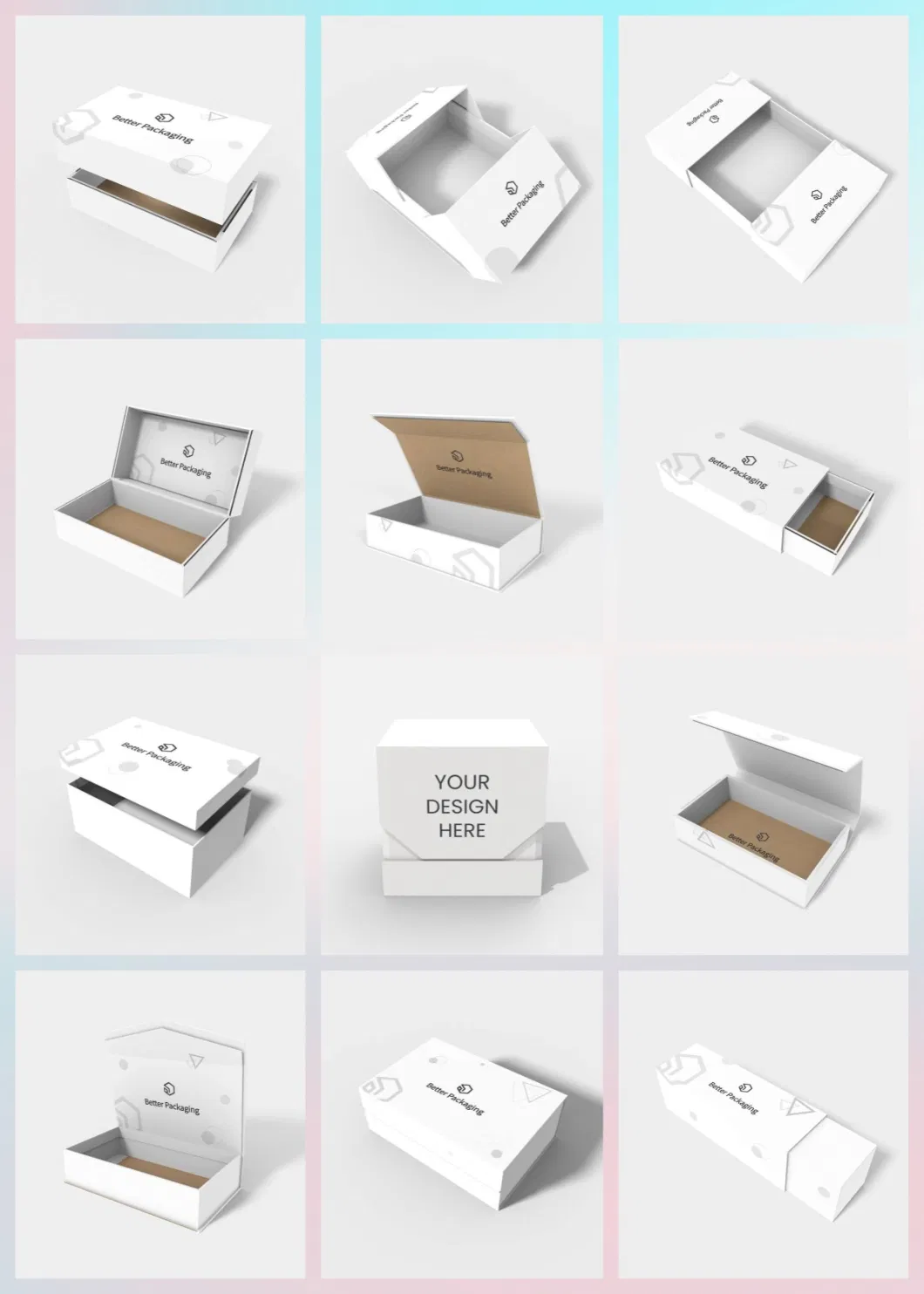 Wholesale Large Black Custom Logo Paper Box Cardboard Packaging Box