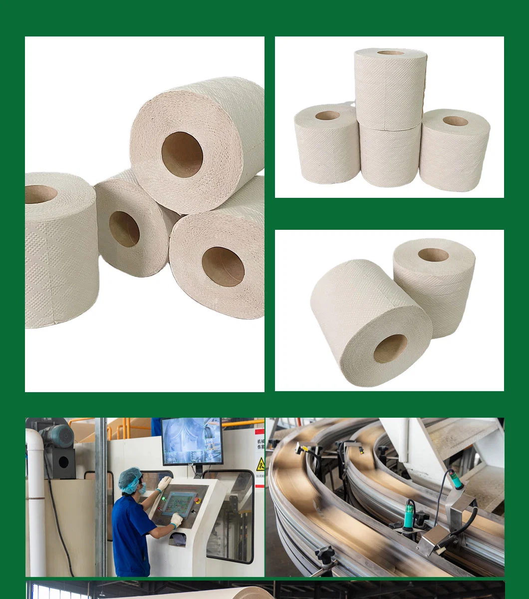 Eco-Friendly OEM Custom Logo Bamboo Unbleached Facial /Toilet Tissue Paper with 3 Ply Hygienic Easy to Tear Fiber Paper Tissue Roll