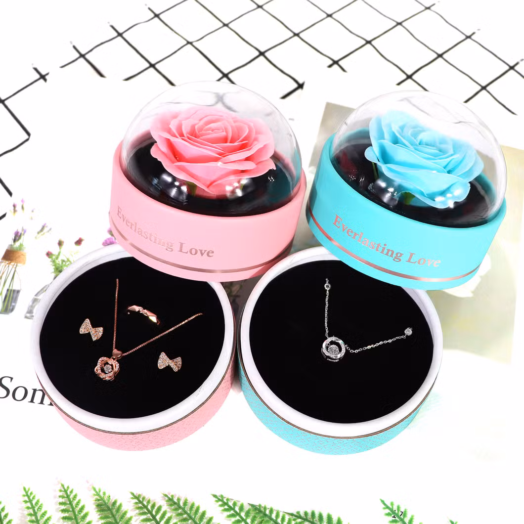 Clear Lid Small Cylinder Women&prime;s Fancy Gift Box