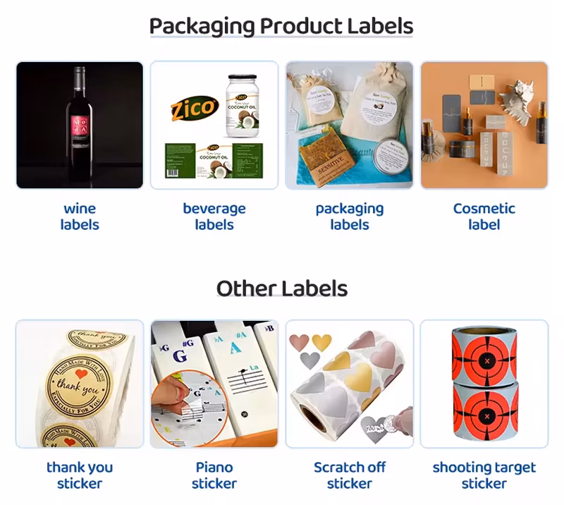 Customised Logo Printing Transparent Hot Stamp Round Sticker Etiquette Label Clear Gold Foil Wedding Favour Seal Stickers