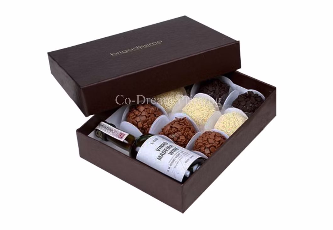 Elegant Wine Paper Gift Printing &amp; Packaging Premium Cardboard Boxes for a Luxurious Presentation