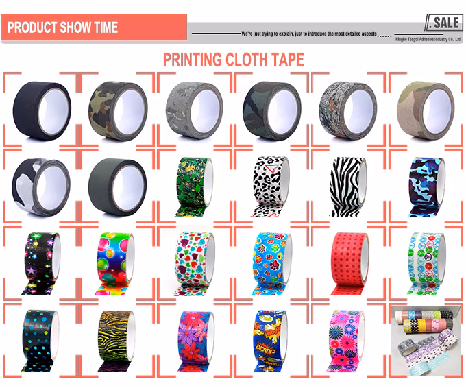 Custom Waterproof Decorative Adhesive Printed Cloth Duct Tape