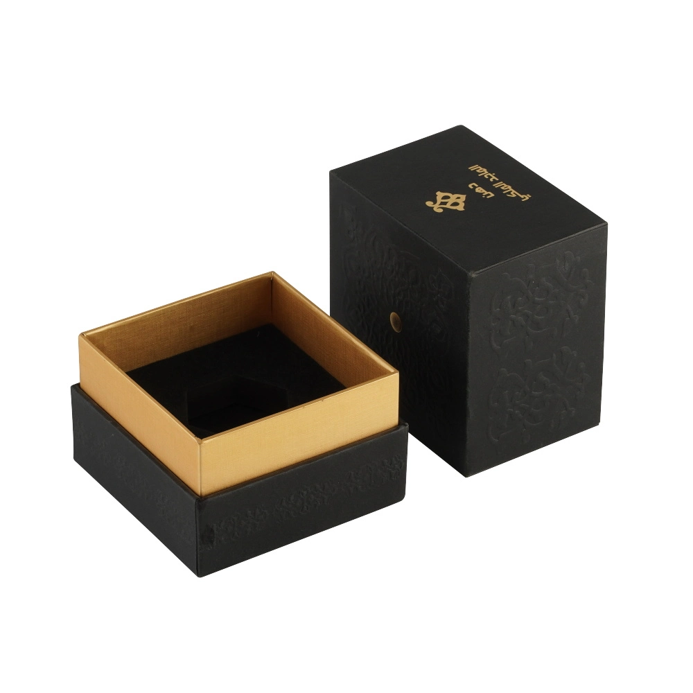 Small Candle Customised Black Paper Cardboard Gift Box Packaging