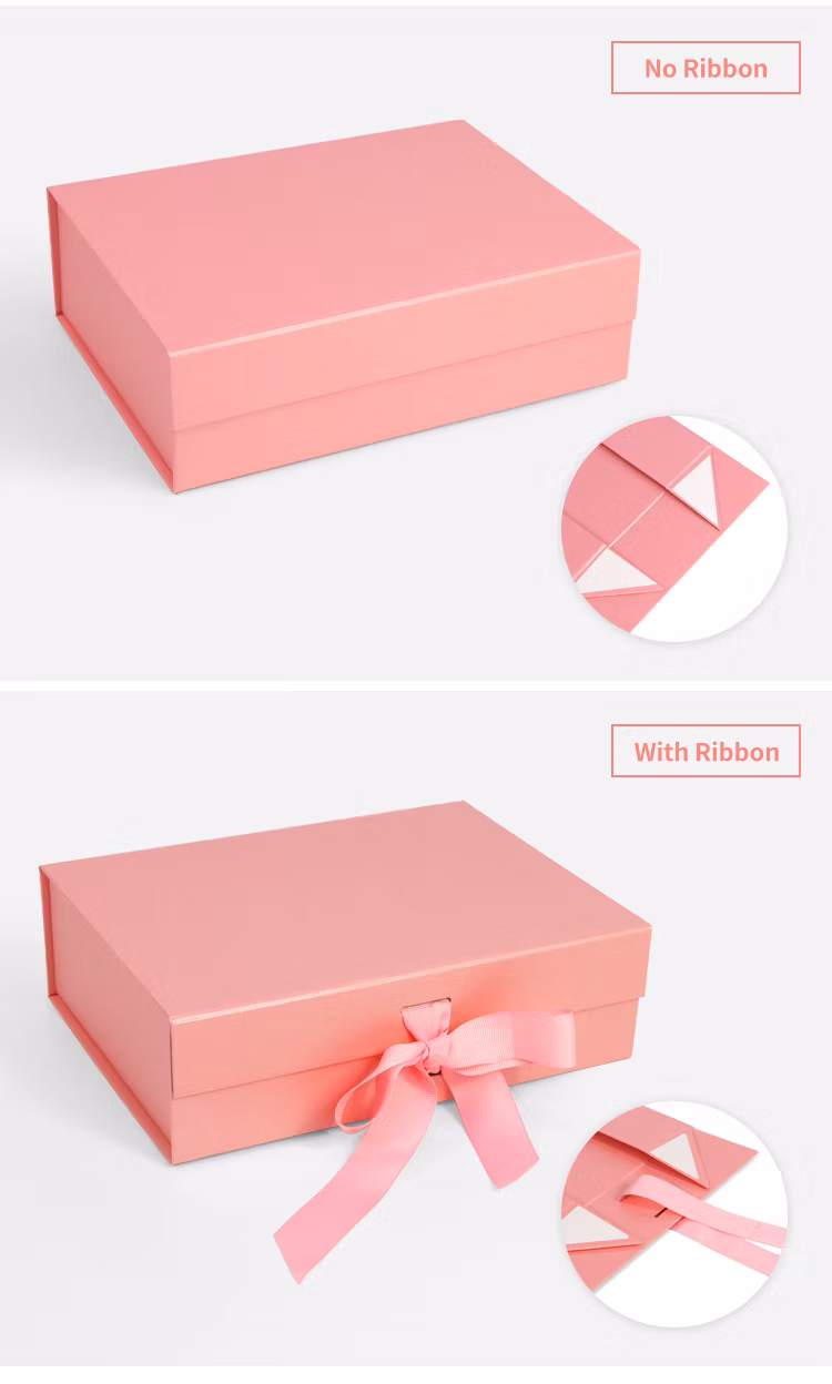 Customize Logo Printed Black Paper Flat Pack Rigid Cardboard Clothing Cosmetic Shoe Foldable Packaging Magnetic Folding Gift Box