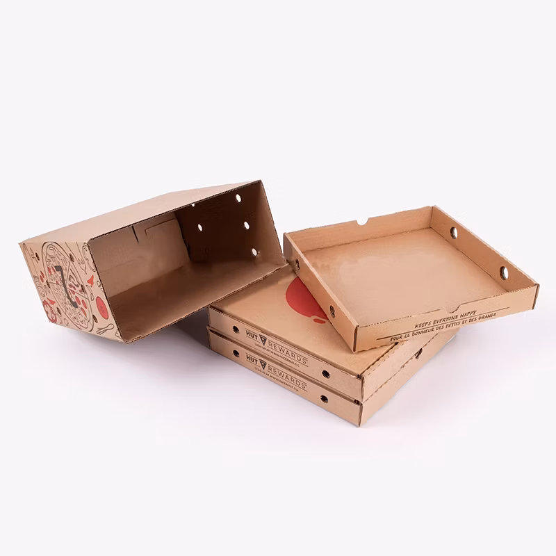 New Design Three Layers of Corrugated Pizza Drawer Delivery Package Food Paper Box Custom Size/Material/Logo