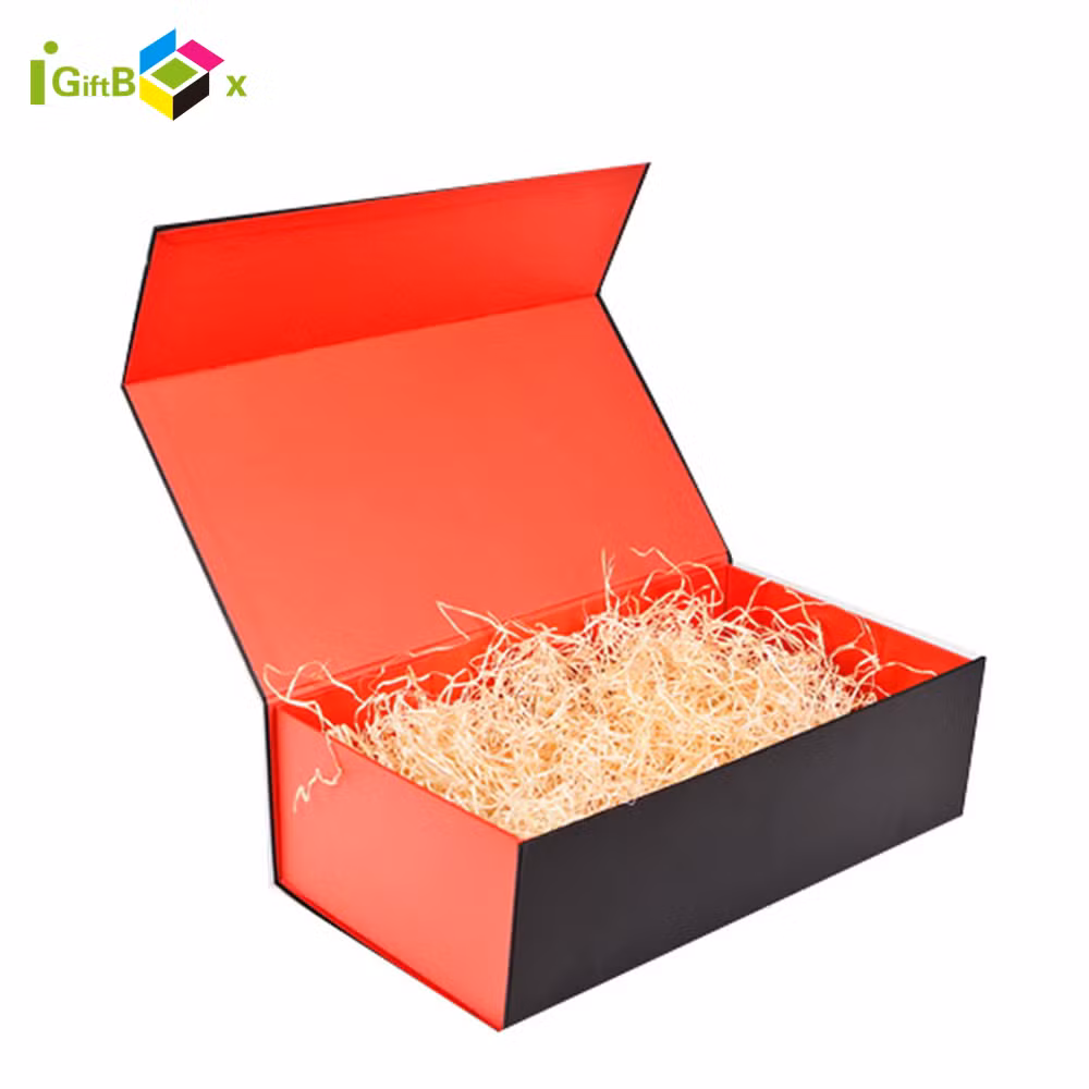 Deluxe Flip Top Cardboard Book-Shaped Box with Magnetic Closure