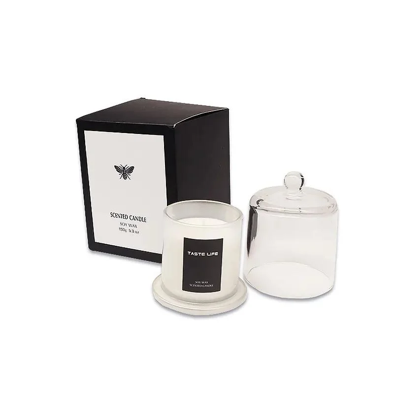 Customized Design Black Paper Gift Box Luxury Cardboard Candle Box Packaging