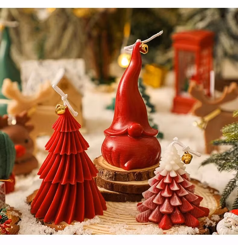 Hot Sale Natural Soy Waxe Christmas Santa Scented Candle Gift Box Home Deco.