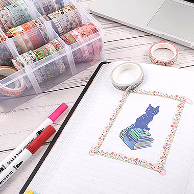 Single Sided Waterproof Vintage Washi Paper Tape in Bulk