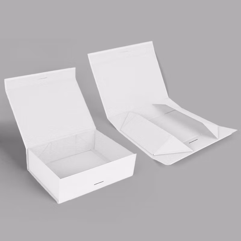 Foldable Cardboard Paper Packaging Gift Carton Boxes with Magnetic Lid for Packing Luxury Garment Shoes Human Hair