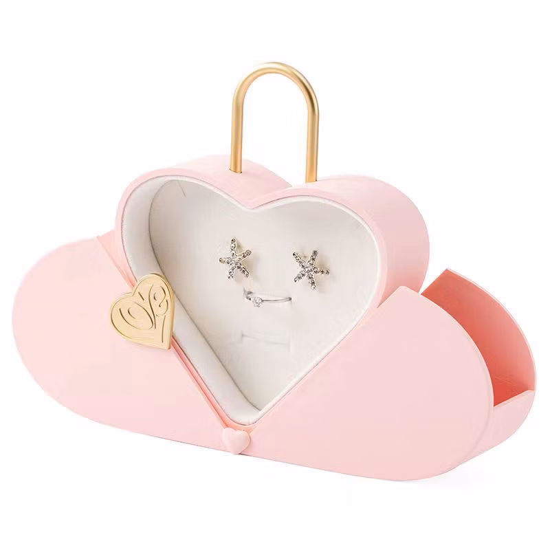 Custom Diamond Shape Paperboard Boxes Clear Window Diamond Heart Flower &amp; Gift Cosmetic Box