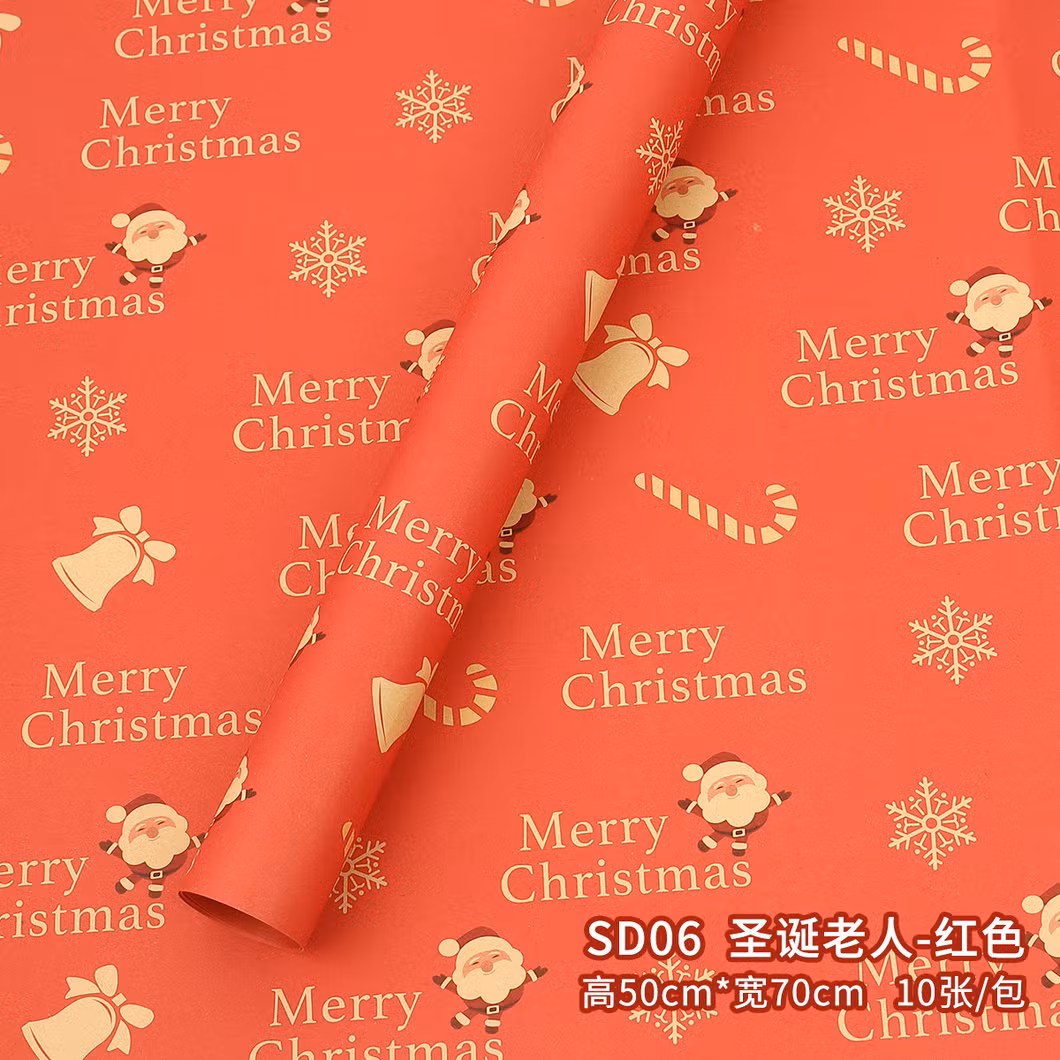 Factory Price 2024 Christmas Hot Selling Shoes, Clothing, Gift Packaging, Paper, Glass, Wood Crafts Wrapping Paper