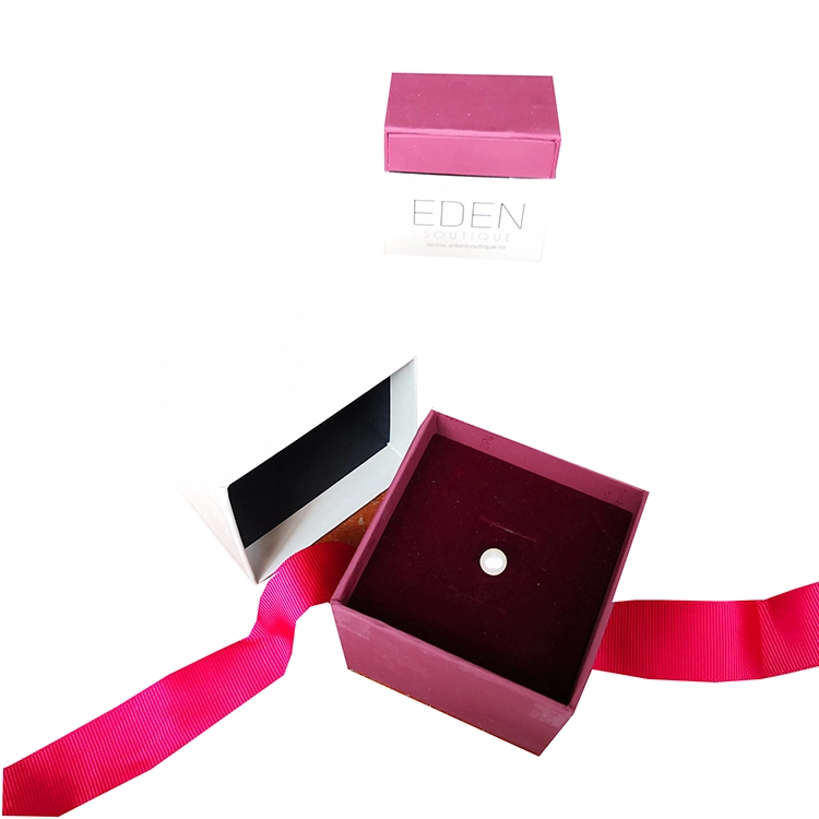 Printed Custom Ribbon Earring Jewelry Storage Paper Box