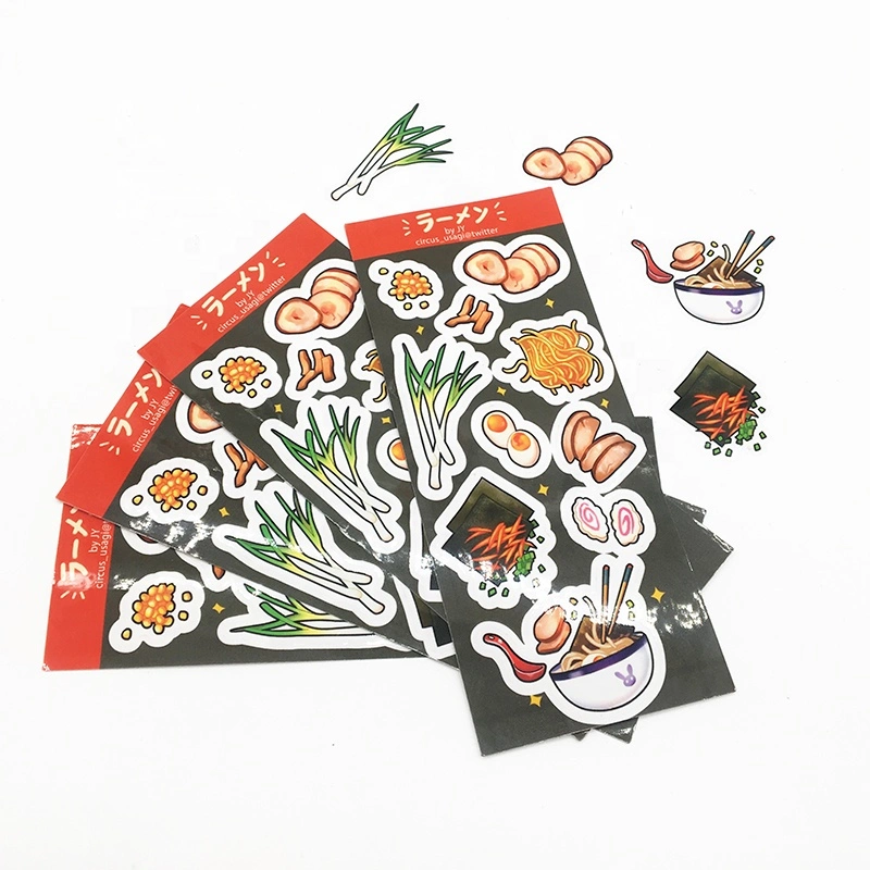 Kiss Cut Shape Label Printing Decorative Self-Adhesive Vinyl Paper Stickers Sheet