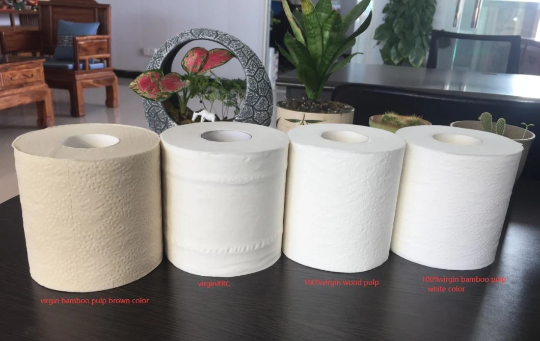 Eco Friendly Custom Logo Toilet Paper Rolls Degradable White Tissue Paper