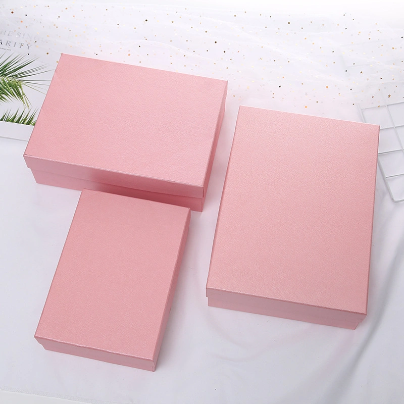 Custom Logo Pink Black Empty Cardboard Paper Packaging Boxes Perfume Cosmetic Gift Box with Lid