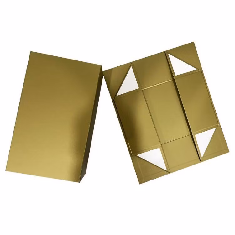 Foldable Cardboard Paper Packaging Gift Carton Boxes with Magnetic Lid for Packing Luxury Garment Shoes Human Hair