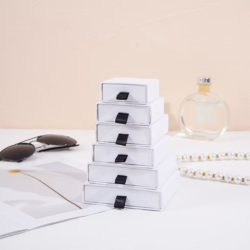Xianghui 2.5cm High Custom Luxury Gift Custom Logo Necklace Earrings Ring Packaging Jewelry Box