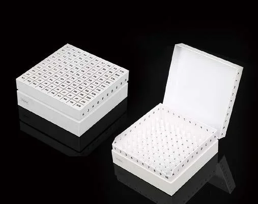 1.8ml 2ml Cryovials 100 Holes Hinged Lid Cardboard Cryo Box.