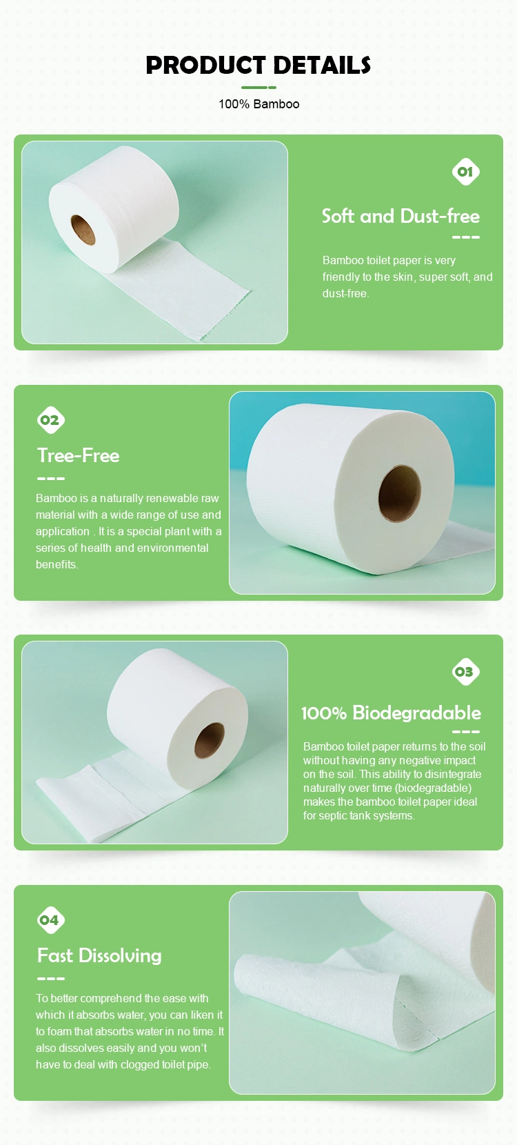 Wholesale Large Roll Toilet Tissue 4-Ply High Capacity Toilet Paper