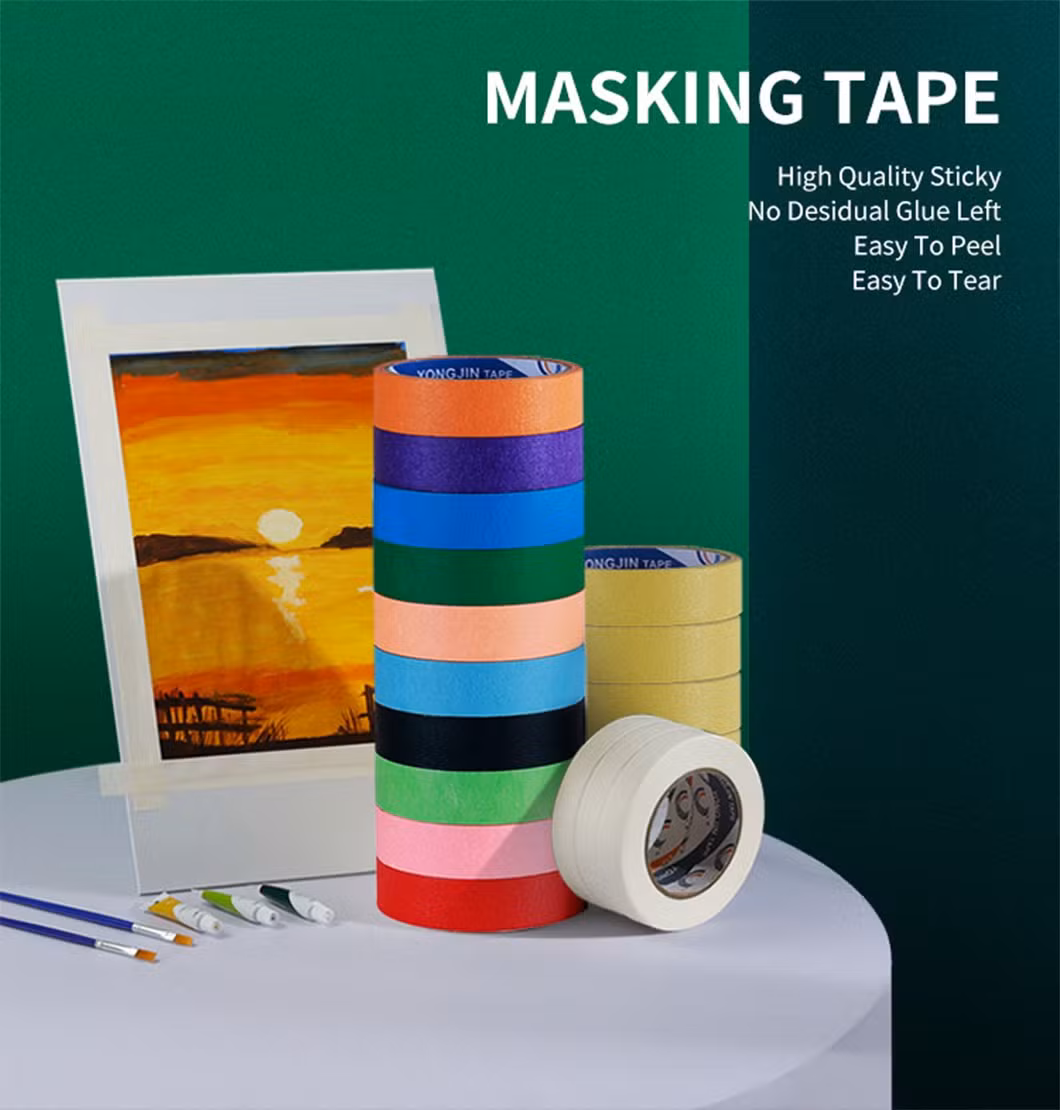 Wholesale Manufacturers Automotive Jumbo Roll Painting Labeling Packing Washi Masking Tape Hot Sale