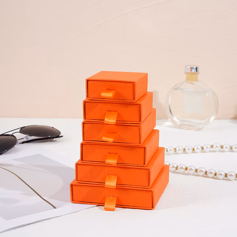 Xianghui 2.5cm High Custom Luxury Gift Custom Logo Necklace Earrings Ring Packaging Jewelry Box