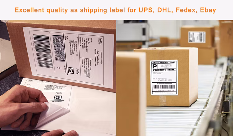 Coditeck Waterproof Anti Alcohol Anti Oli Blank 4X6 Inch Direct Thermal Usps Shipping Label Sticker 250PCS/Roll