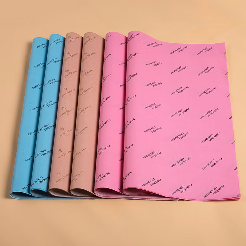 Custom Brand Logo Printing Black Gift Wrapping Red Tissue Paper Clothes Tissue Wrapping Paper for Packing