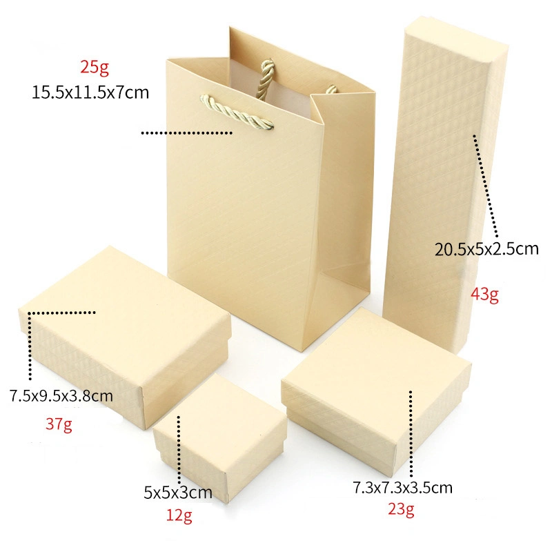 Diamond Pattern Cardboard Paper Jewelry Gift Case Necklace Earring Bracelet Ring Jewelry Box
