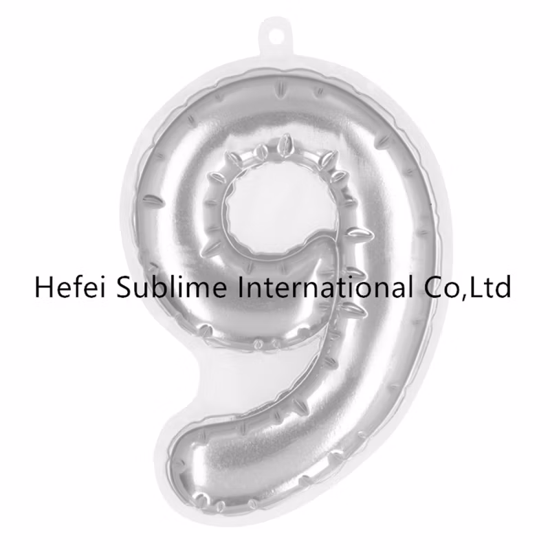 Foil Balloon Number Sticker &prime;0&prime; Silver (20 cm)