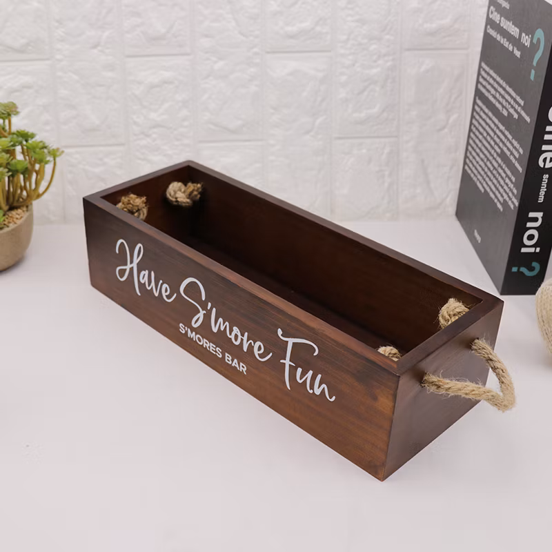 Wooden Boxes with Hinged Lid Custom Multipurpose Packing Box for Tarot Card Storage and Keepsake Crystal Storage Box