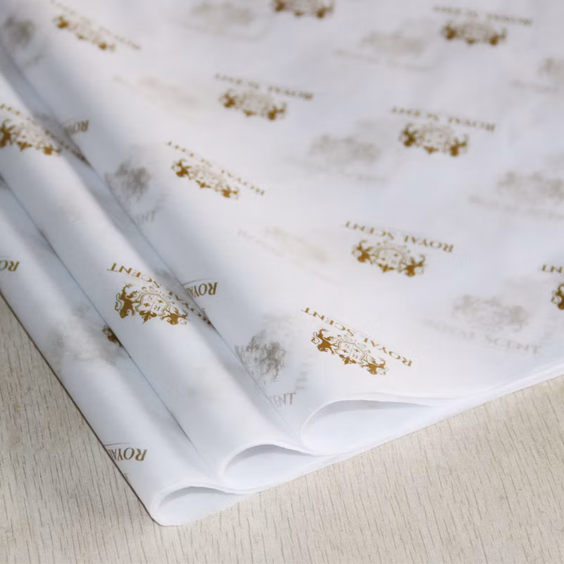 Custom Printed Foil Logo 17g Tissue Gift Paper Wrapping Paper, Customised Clothing Shoes Packaging Tissue Paper