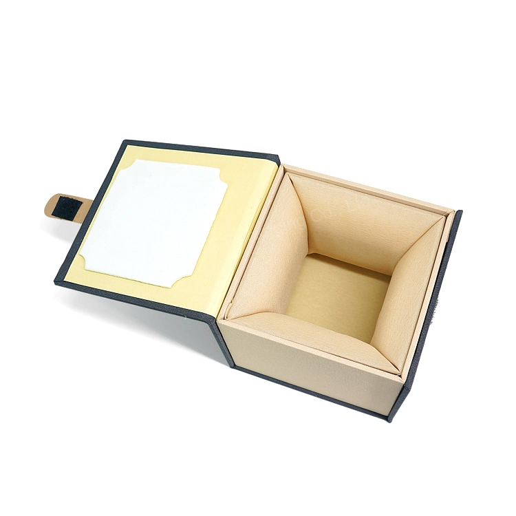 Manufacturer High Grade Rigid Paperboard Luxury Ring Box with Insert