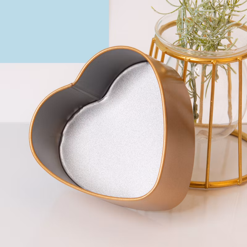 Heart Shape Colorful Metal Chocolate Gift Tin Box