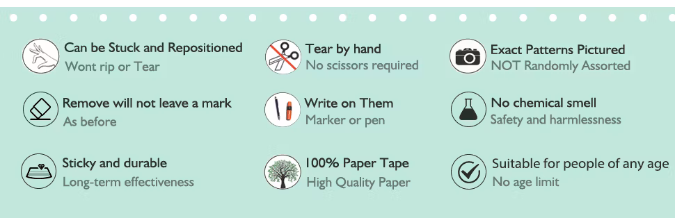 Single Sided Waterproof Vintage Washi Paper Tape in Bulk