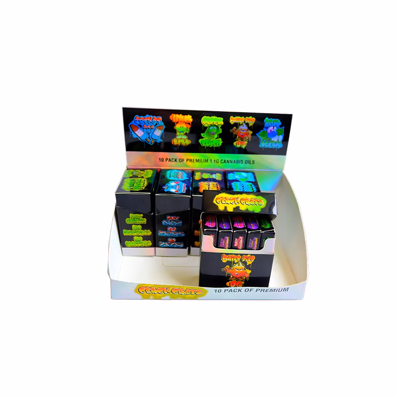 Paper Printed Top Counter Small Corrugated Carton Packaging Boxes for Retail Pre Roll Store Custom Cardboard Preroll Display Box