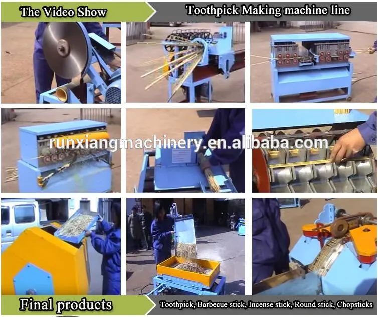 Factory Wood Bamboo Incense Round Chopstick Stick Toothpick Making Machine