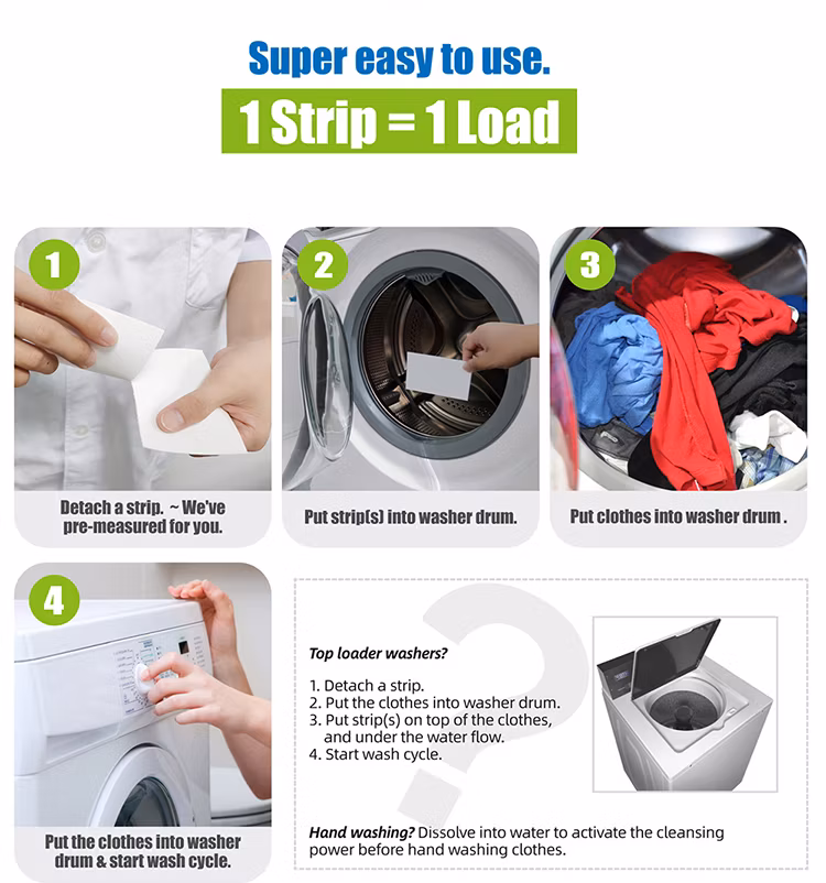 Fnc746 ODM Wholesale Private Label Laundry Detergent Sheet