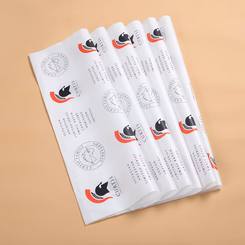 Custom Brand Logo Printing Black Gift Wrapping Red Tissue Paper Clothes Tissue Wrapping Paper for Packing
