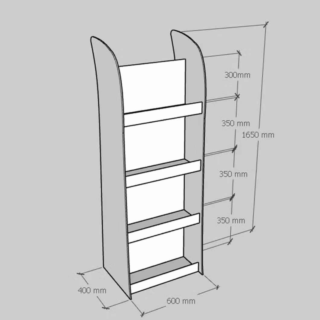 Custom Print POP Products Shop Stand En Carton Display Recycling Shelves Candy Retail Portable POS Cardboard Floor Standee Rack