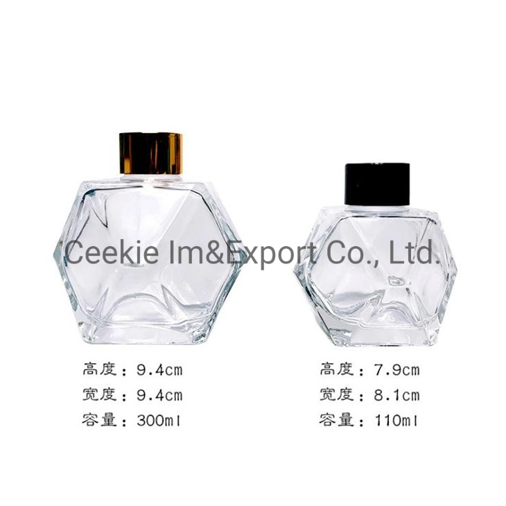 Ceekie Wholesale Perfume Bottle Glassware Dried Flower Rattan Incense Aroma Glass Empty Bottle