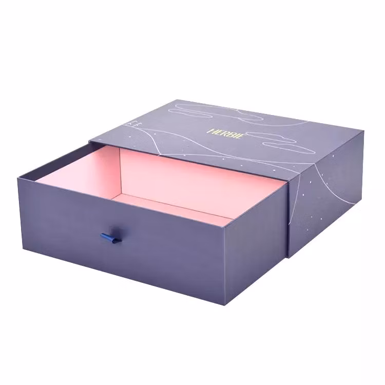 Custom Logo Color Size Black Drawer Boxes for Men&prime;s Gift Paper Drawer Boxes