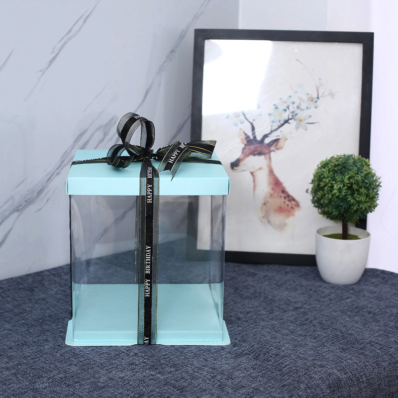 Factory Wholesale High Quality Clear Gift Box for Flower Gift Packing PVC Round Box 10*36.5cm